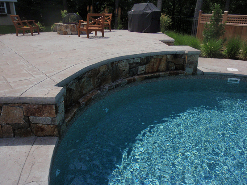 Exterior stone masonry with architectural character and functional support
